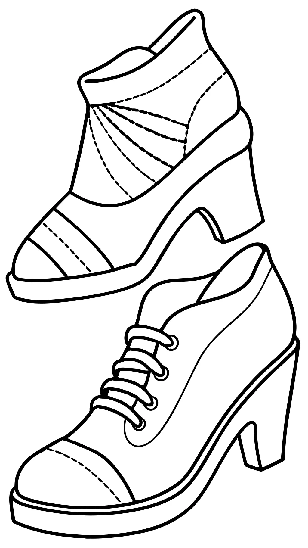 shoes coloring pages printable